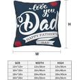 thumbnail image 3 of Happy Fathers Day Throw Pillow Covers 18x18 inch Set of 2 Outdoor and Indoor Decorative Pillow Cover for Patio Garden Living Room Bed Sofa, 3 of 6