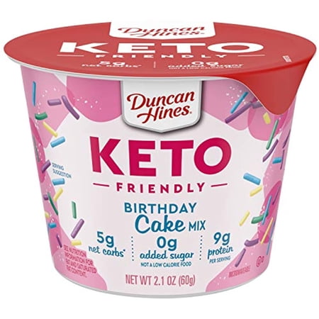 Duncan Hines Keto Friendly Birthday Cake Mix, 25.2 Ounce (Pack Of 12)