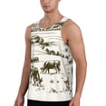 thumbnail image 2 of Daiia Cows Grazing On The Meadow 1 Printed Men's Quick Dry Fit Muscle Tank Top Slim-Fit Tank Workout Tank Top Lightweight Sports Tank Top-3X-Large, 2 of 7