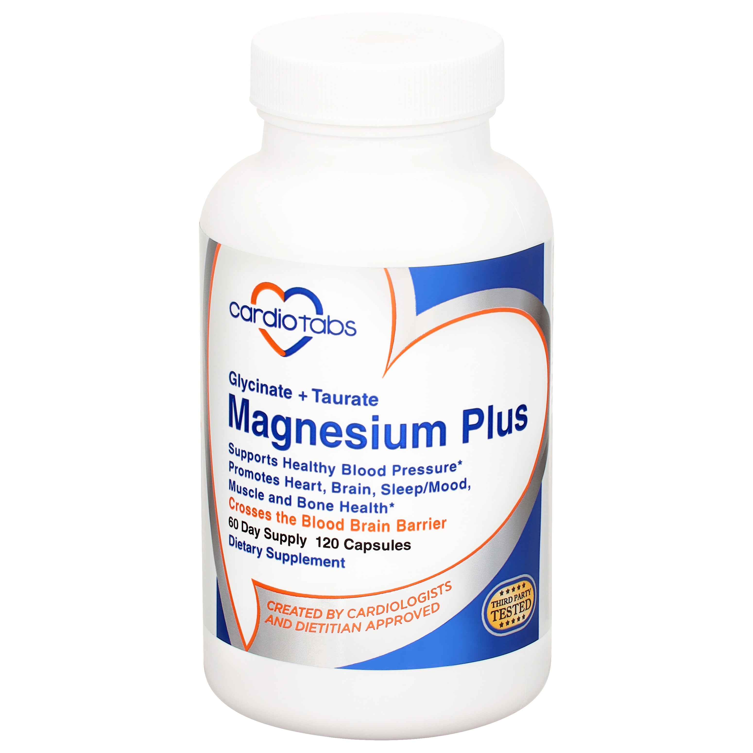 Cardiotabs Magnesium Plus 200 mg of Magnesium Glycinate and Magnesium