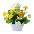 thumbnail image 2 of Arreglo floral artificial de plástico para interiores con pequeñas plantas en maceta, múltiples colores, decorativo para hogar, oficina y escritorio., 2 of 6