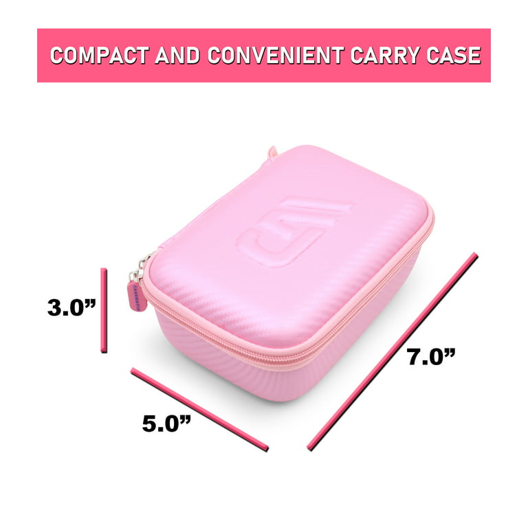 Casematix Pink Kids Toy Box Case Fits Blinger Deluxe Set , Blingers Refill Gems and More Hair and Nail Glam Children Accessories , Includes Case Only