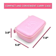 CM Pink Travel Case fits Asthma Inhaler Asthmanefrin, Free-breath Spacer Aero Chamber, Primatine Mist and More - Includes Hard Case Only