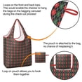thumbnail image 4 of 5 Pack Foldable Shopping Bag,Multicolor Christmas Pattern Reusable Grocery Bags with Pockets,Large Reusable Tote Bags with Handles Waterproof & Lightweight, 4 of 6