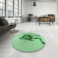 thumbnail image 3 of Ahgly Company Indoor Round Patterned Dragon Green Area Rugs, 7' Round, 3 of 6