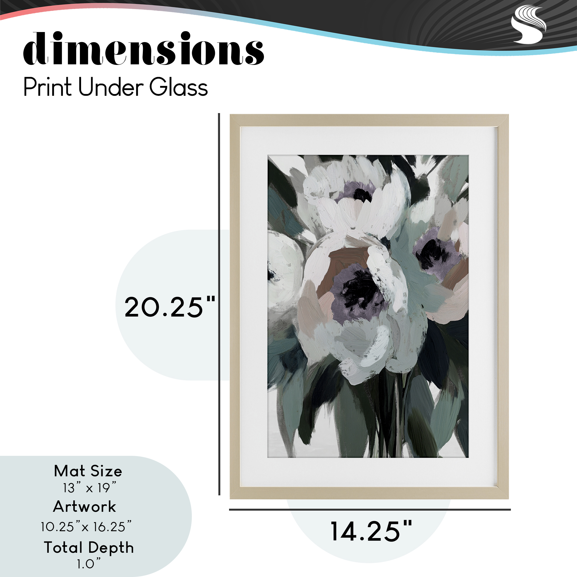 The Absence of Sorrow Birch Framed Print Under Glass, design by Annabelle Hall