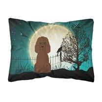 Carolines Treasures BB2253PW1216 Halloween Scary Irish Water Spaniel Canvas Fabric Decorative Pillow, 12H x16W,