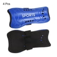 thumbnail image 3 of Unique Bargains Soccer Shin Pads, 4 Pack Breathable PVC Sport Guard for Adult, Blue, 3 of 5