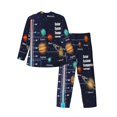 thumbnail image 2 of Kll Solar System Temperatures Diagram Sleepwear Mens Flannel Pajamas,Long Cotton Pj Set, 2 of 9