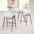 thumbnail image 5 of Desi Counter Stool White & Walnut Counter Stool, Modern Style, Plush and durable faux leather fabric, Plywood, Indoor Bar, 5 of 12