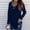 Navy, variant on Women's Plus Casual Easter Shirt Womens Shirts Plus Size Winter Women's Lace up V Neck Long Sleeved Tops Tunics Basic Shirts Bandage Pullover T Shirts Women's Tops Casual Dressy