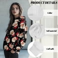 thumbnail image 6 of COEQINE Women's Hoodies Tops Sweatshirts Pullover Oversized Loose Crewneck Fit Soft Fashion Y2K Long Sleeves Casual Wear Christmas Santa Claus Black Lightweight Outfits Clothes, M, 6 of 7