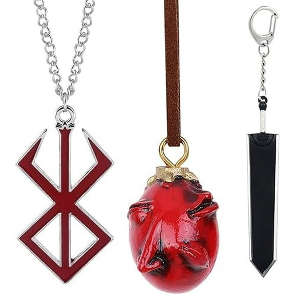 FDEEOM Kuberas Behelit Berserk Necklace Egg Of The King Cosplay Pendant Anime Cosplay Costume Accessories Prop Gift for Women Men