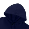 thumbnail image 5 of ZCFZJW Mens Casual Cotton Hooded Collar Drawstring Hoodies Drawstring Pullover Sweatshirts Casual Sherpa Fleece Lined Warm Long Sleeve Shirts with Pockets Dark Blue L, 5 of 10