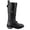 Black, variant on Milwaukee Leather Women's Black 14-inch Lace-Up High-Rise Leather Biker Rider Boots with Calf Buckle MBL9355 6