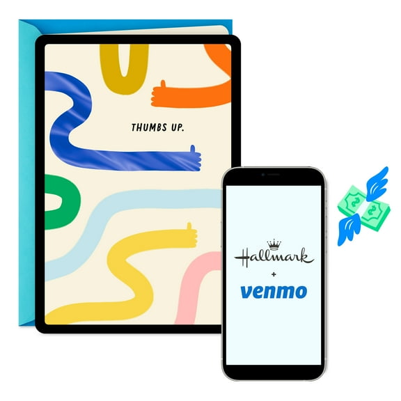 Hallmark and Venmo Congratulations, Good Job Greeting Card (Thumbs up)