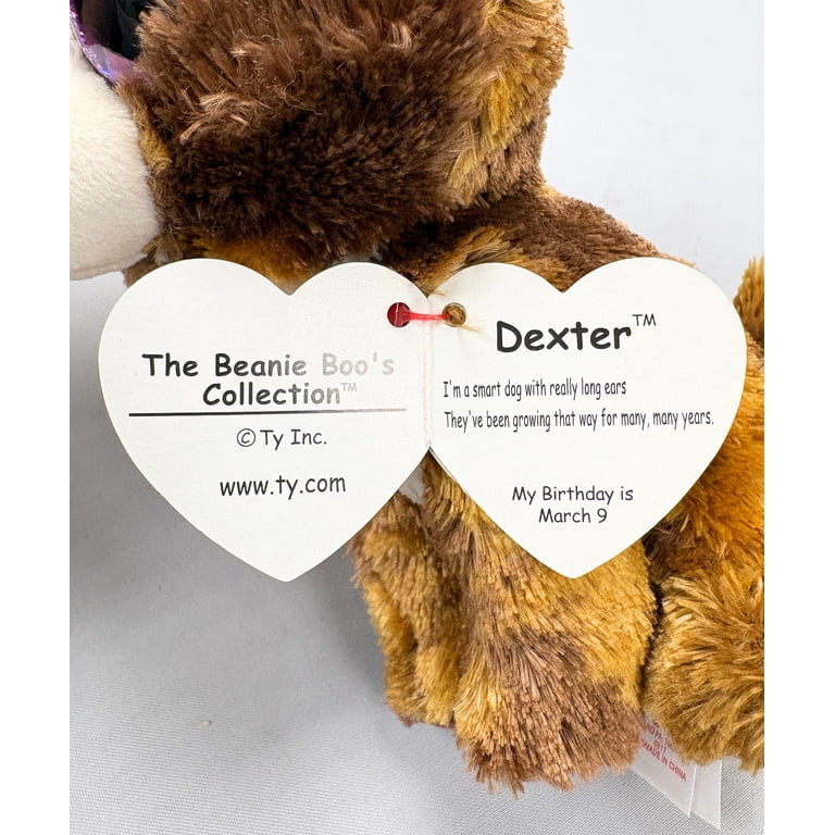 Ty Dexter the Chihuahua Stuffed Plush Puppy, Long Purple Ears