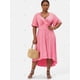 thumbnail image 2 of Vestido Talla Extra Manga Campana Corte Lateral Rosegal Vestidos casuales de talla grande, 2 of 5