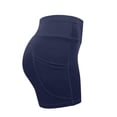 thumbnail image 5 of Siminsem Women's 5 Inch High Waisted Biker Shorts with Pockets Tummy Control Spandex Yoga Shorts for Women Buttery Soft Workout Gym Athletic Running Shorts 4 Way Stretch, Navy,S, 5 of 6