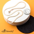 thumbnail image 5 of ‎555Jewelry Stainless Steel Herringbone Chain Necklace for Women, Flat Snake Necklace for Girls, ‎Snake Chain Necklace for Men, Elegant Chain Necklace, Rose Gold, 24 Inch Chain, 5 of 7