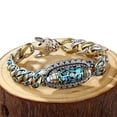 thumbnail image 4 of YUHAOTIN Nine Eyed Dzi Bead Bracelet Tibetan Style Transfer Rotating Nine Eyes Dzi Beads Bracelet Meditation Good Luck Bracelet Turquoise Bead Bangle Boho Bracelets for Women Stackable with Peace Sign, 4 of 9