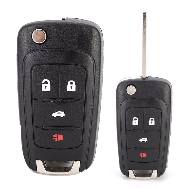 Coche 4 botón flip llave remota fob caso de carcasa cubierta de reemplazo negro para