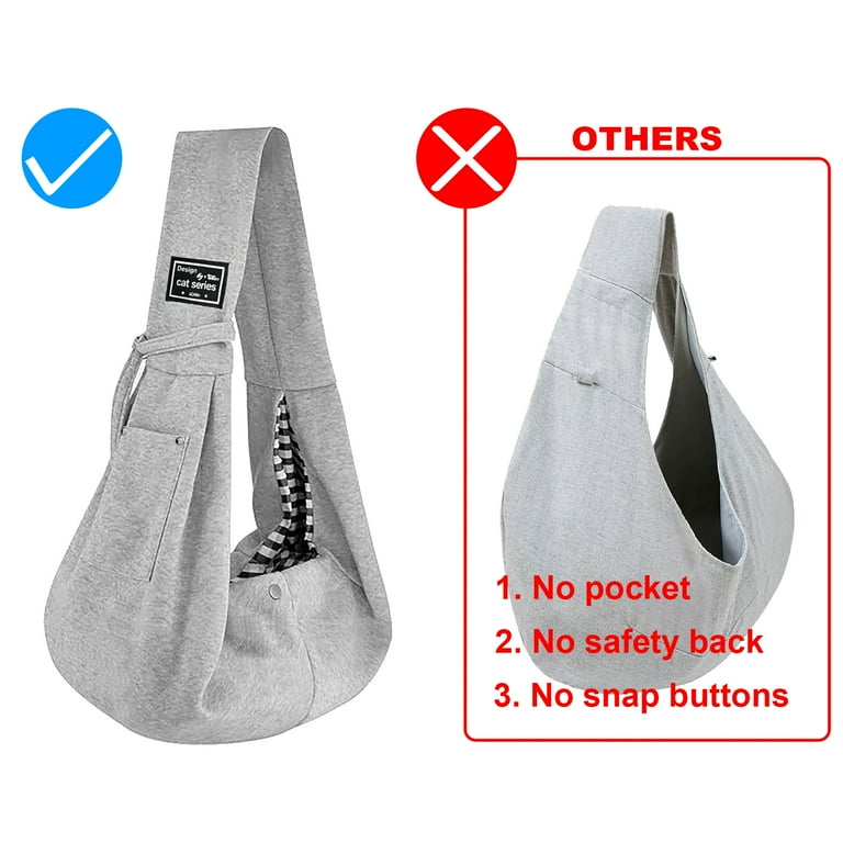GOUWAN Dog Sling Carrier, Gray, For Pets Under 15 Lbs photo 7