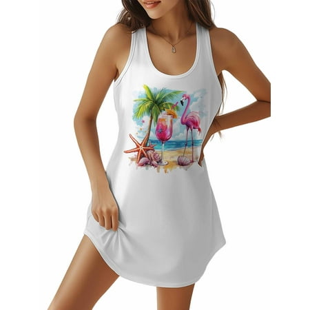 UPC 935664485989 - Summer Sundress for Women Beach Flamingo Drink Tree ...
