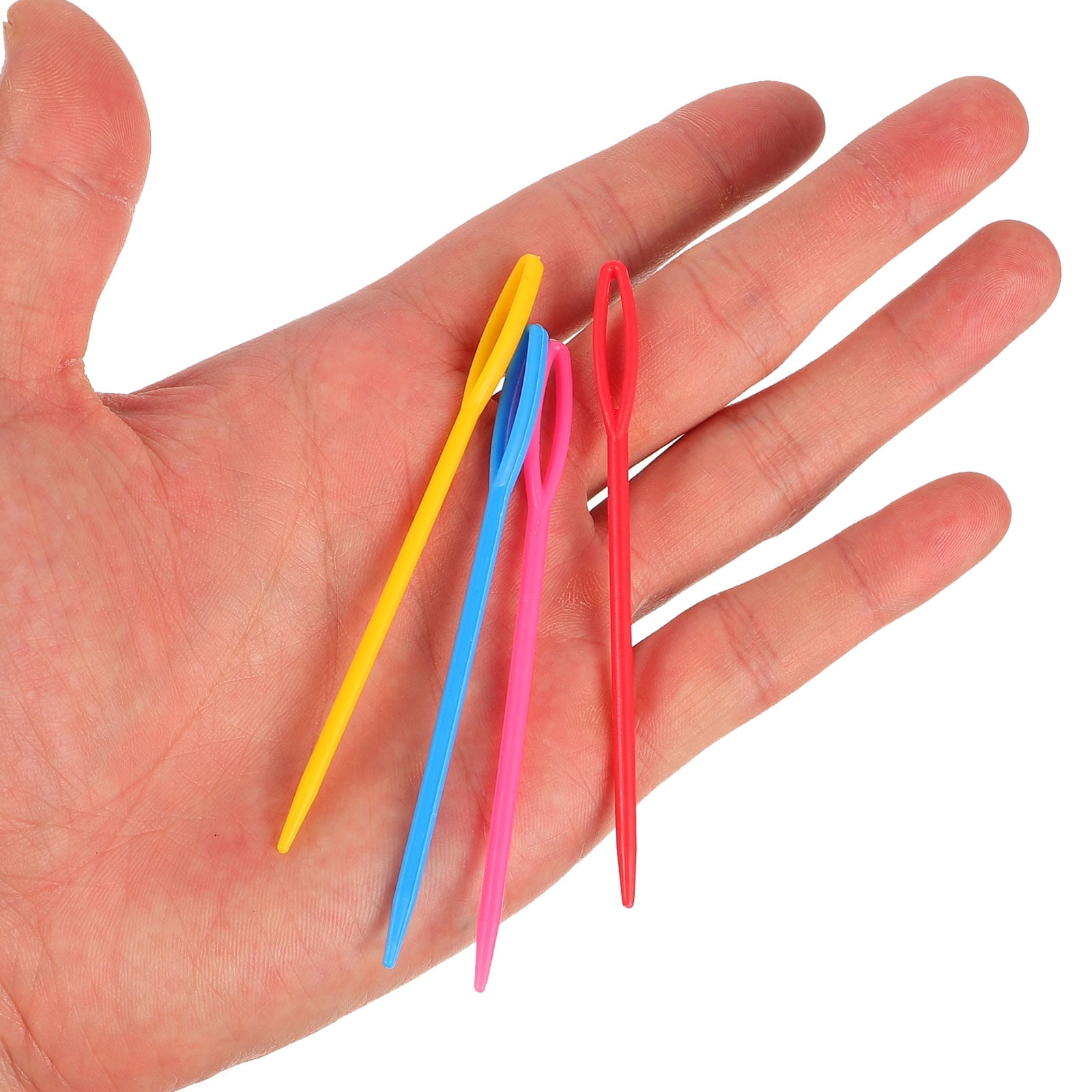 40pcs Large Eye Plastic Sewing Needles Weaving Tools for Kids Craft and Needle Projects 7cm and 9cm (Mixed Color), Multicolor