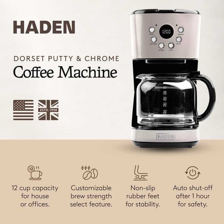 Haden Coffee Machine, 12-Cup Programmable Drip photo 2