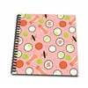 3dRose Cute Pink Sushi Pattern - Mini Notepad, 4 by 4-inch