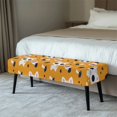 thumbnail image 2 of XYZCANDO Polyester Spandex Fabric Rectangular Long Bench Slipcover for Hotel Bedroom, Anti Scratch Washable Bench Covers, Cat Mushroom Pattern, 2 of 9