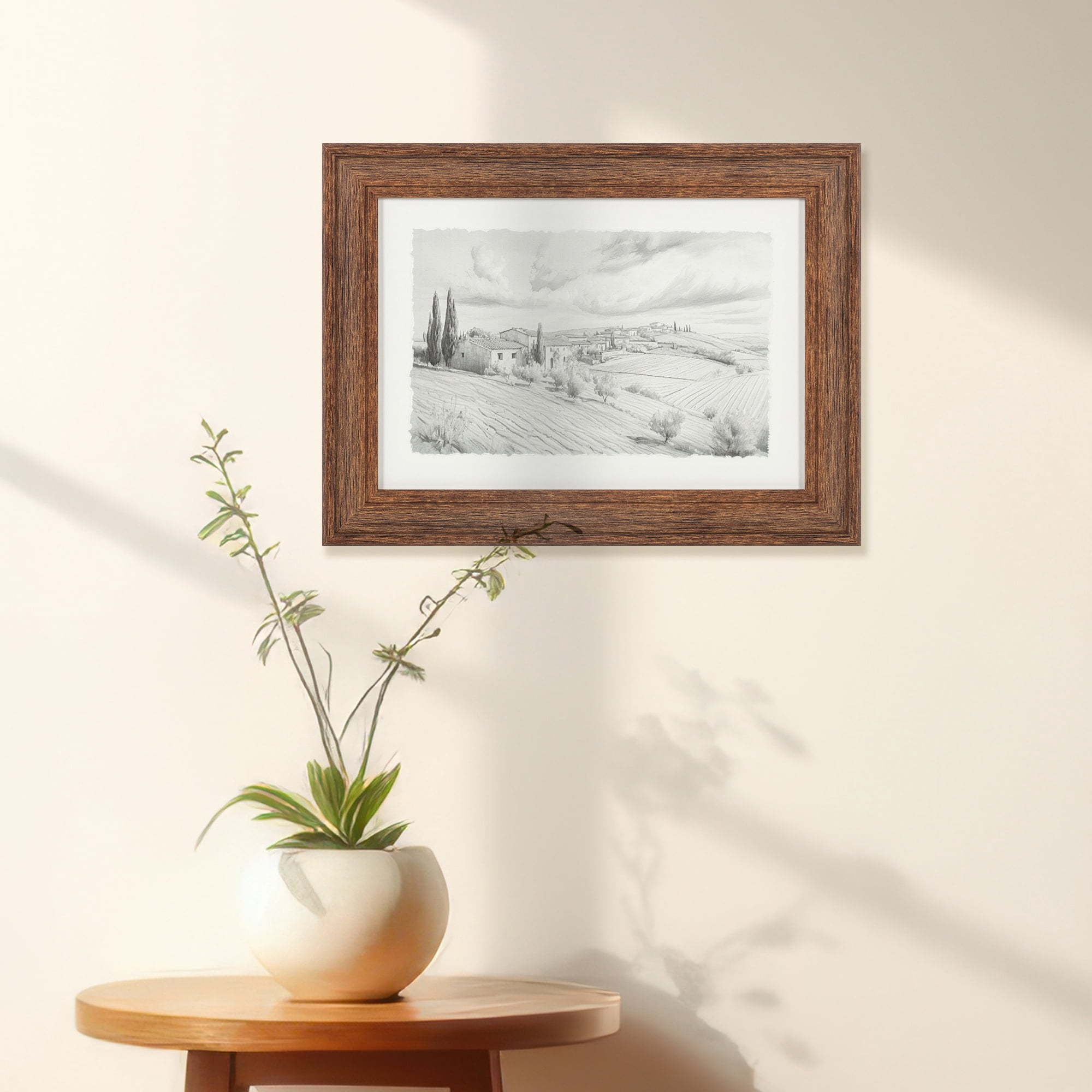B&W Countryside Landscape