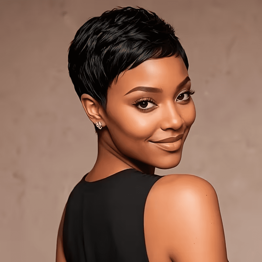 Short Hairstyle Wig for Women - Made from 150% Density Brazilian Human Hair, Featuring a Rose Net Cap Design, Easy to Put On, Ideal for Everyday Wear, Allows for Quick Hairstyle