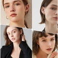 thumbnail image 4 of Set de aros grandes bañados en oro de 14K PICKBEAU, 4 of 7