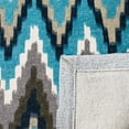 thumbnail image 4 of SAFAVIEH Cedar Brook Carthach Chevron Cotton Area Rug, Teal/Blue, 5' x 5' Round, 4 of 8