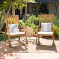 thumbnail image 4 of Noble House Cayo Outdoor Acacia Wood Rocking Chair in Natural (Set of 2), 4 of 19
