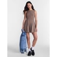 thumbnail image 2 of No Boundaries Fit and Flare Plaid Mini Dress, Women’s XXS-XXL, 2 of 5