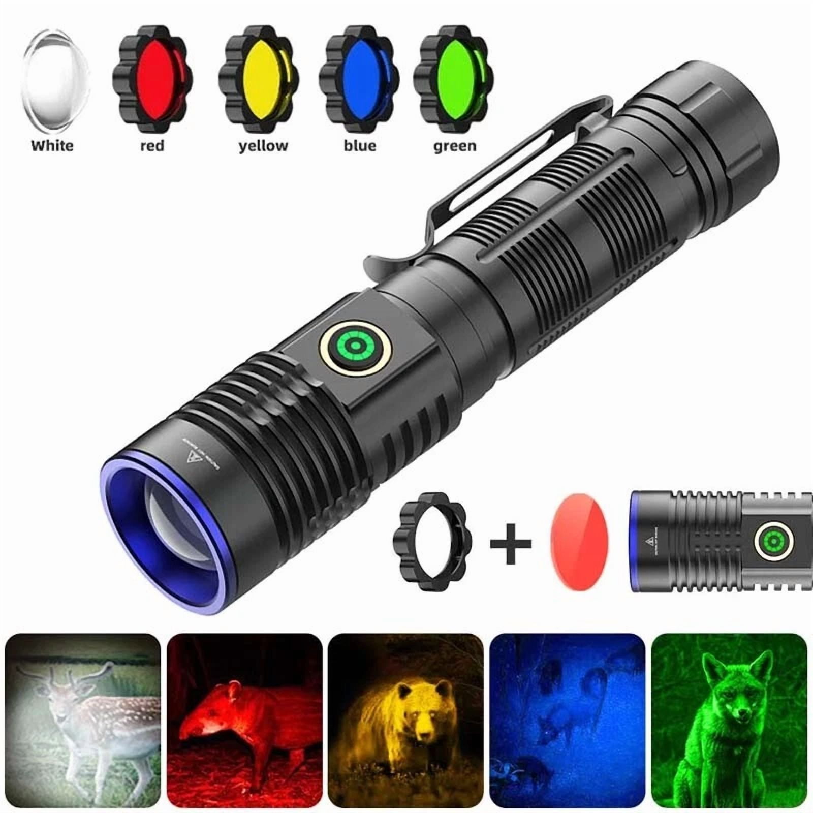 50000000 Lumens Super Bright LED Tactical Flashlight Rechargeable LED Work Light