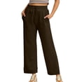 thumbnail image 2 of Women's Solid Color Cropped Leggings with Side Pockets for Fitness and Casual Wear, 2 of 7