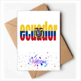thumbnail image 1 of Ecuador Country Flag Name Welcome Back Greeting Cards Envelopes Blank, 1 of 3