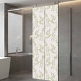 thumbnail image 4 of Green Leaves Window Privacy Film, Retro Botanical Leaf Minimalist Art Static Cling UV Sun Blocking Tint Film Heat Control Windows Films for Bedroom Bathroom, Window Stickers 23.6"x59", 4 of 8