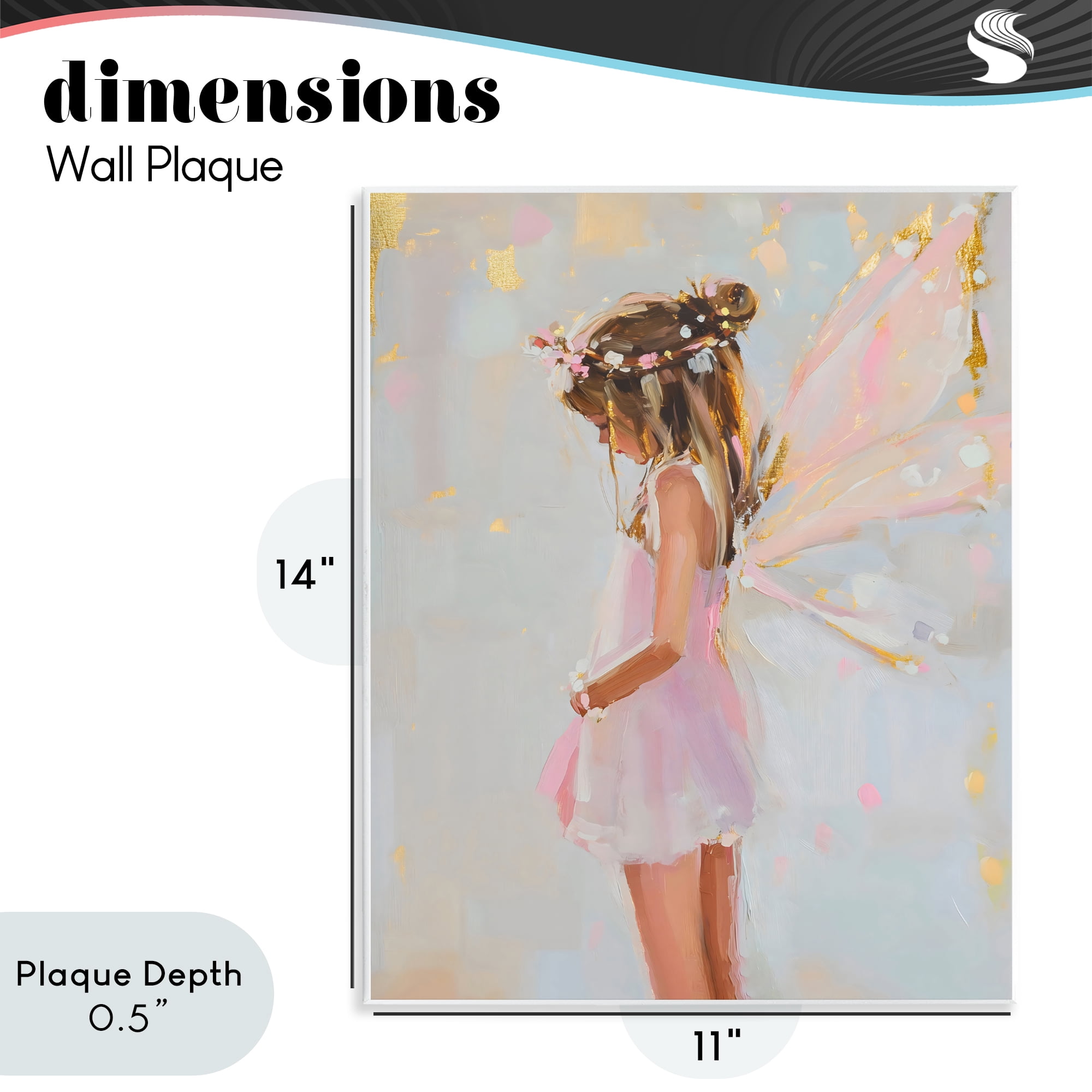 Stupell Industries Youthful Fairy Girl Wall Plaque Art, design by The Prints Vibe