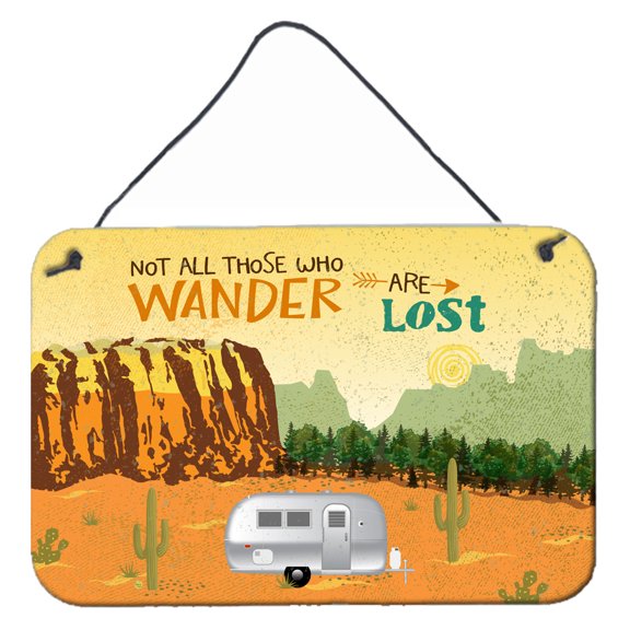Carolines Treasures VHA3026DS812 Airstream Print Camper Camping Wander Wall or Door Hanging Prints  8x12 multicolor