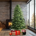 Pouseayar 6.5 ft Artificial Christmas Tree Prelit PE & PVC with Metal