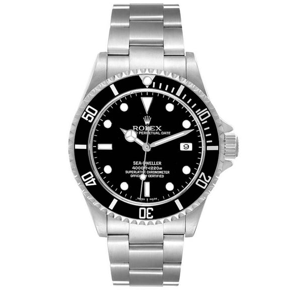 Pre-Owned Rolex Seadweller 16600 Black Dial Steel Mens Watch