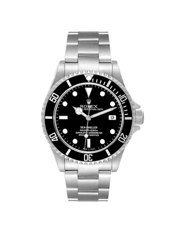 Pre-Owned Rolex Seadweller 16600 Black Dial Steel Mens Watch