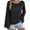 Black, variant on Women's Sweaters Womens Fall Clothes 2025 Early Autumn One Collar Hollow Out Long Sleeved Knitted Sweater Casual Loose Women's Clothing