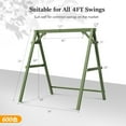 thumbnail image 2 of QISHENSHUI Heavy Duty 660 LBS Wooden Swing Frame with Extra Bottom Connection Board, Upgraded A-Frame Porch Swing Bench Stand for Indoor & Outdoor (Green), 2 of 8