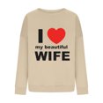 thumbnail image 4 of Xixinqiwan Valentine's Day Gift for Women Shirts,Women Valentines Day Lovers Sweaters Casual Round Neck Hoodless Sweatshirts Pullover Tops, 4 of 4